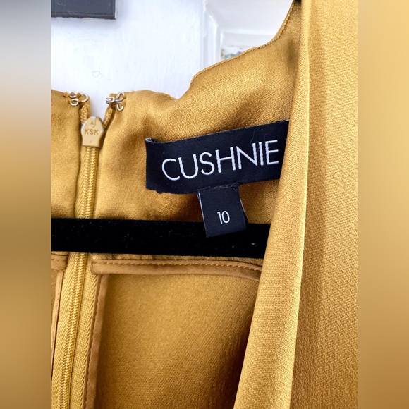 CUSHNIE Silk Gold Drape Dress - Sz 10 but worn as gown for Sz 4!! - Picture 7 of 8